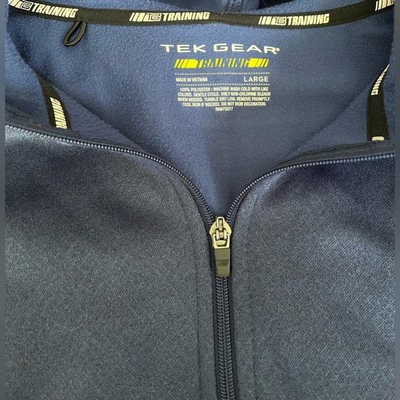 Tek Gear Men’s Navy Blue Training Performance Wear Zippered Hoodie; Size L - Picture 1 of 9